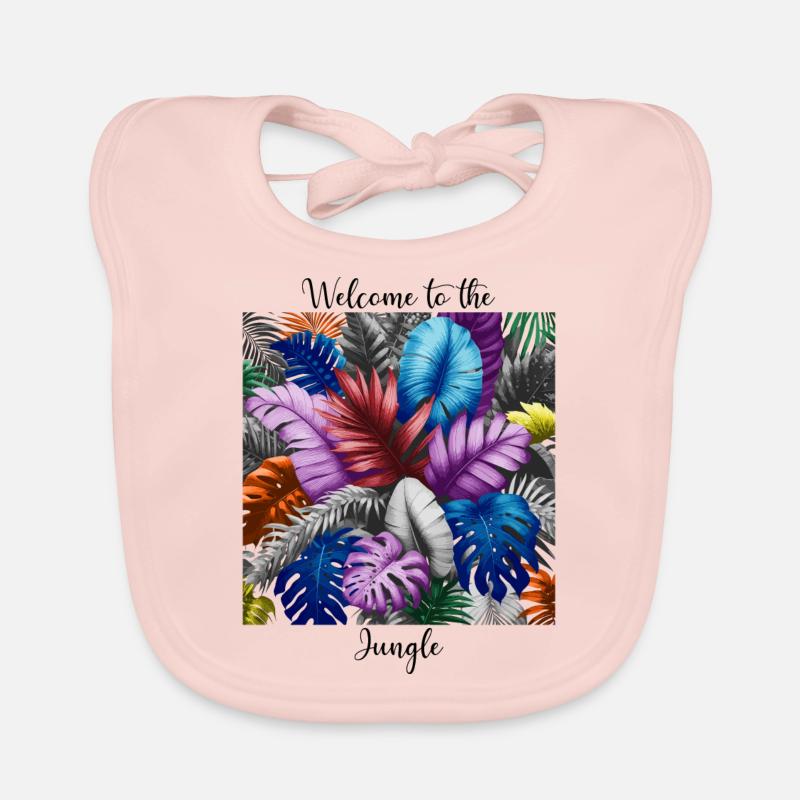 Tropischer Regenbogen - Baby Bio-Lätzchen - Rose