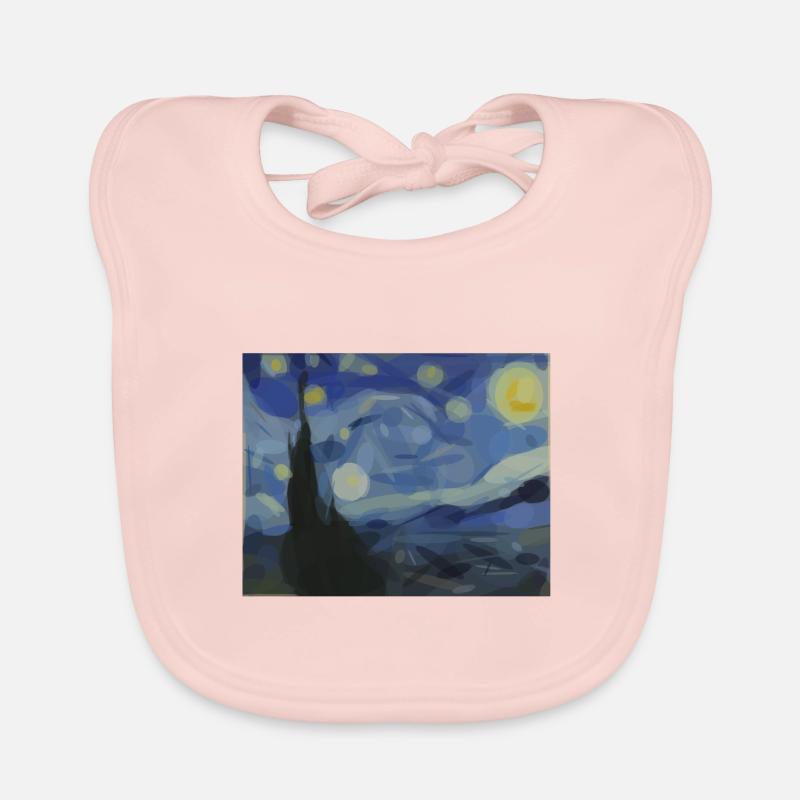 Nuit étoilée - cercles et ellipses Bavoir bio Bébé