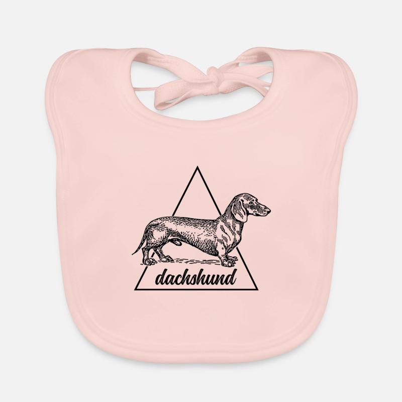Cadeau chien teckel Bavoir bio Bébé