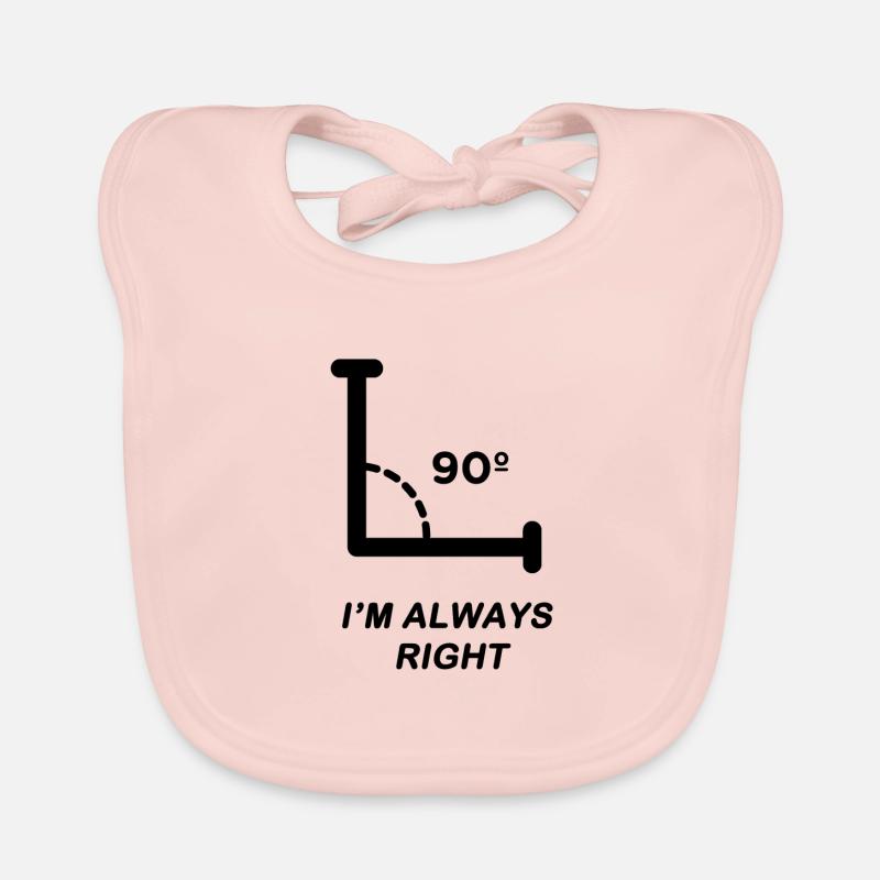 Drôle de maths Angle droit Angle Bavoir bio Bébé