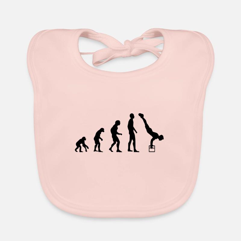 Evolution Geraeteturner Athlet Sport Cadeau Bavoir bio Bébé