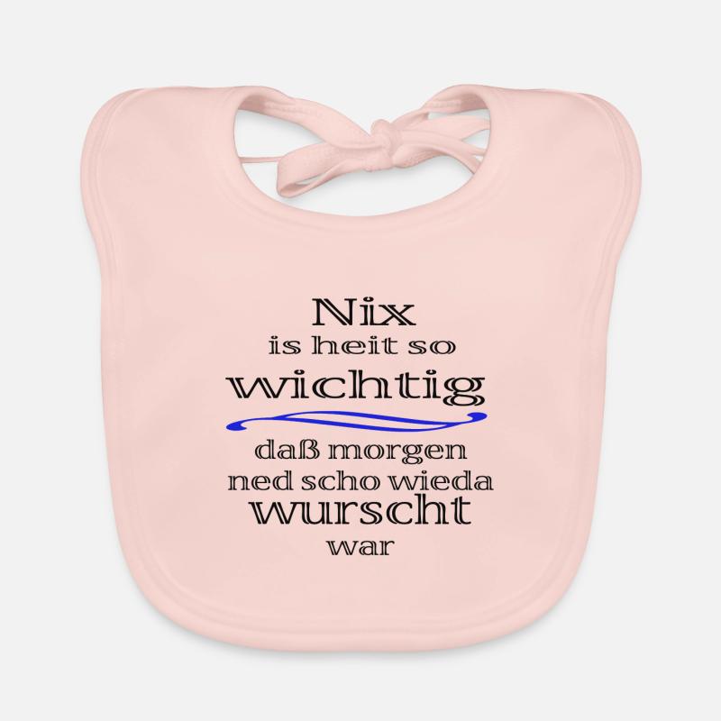 Nix n’est pas si important demain - Bavoir bio Bébé - rose