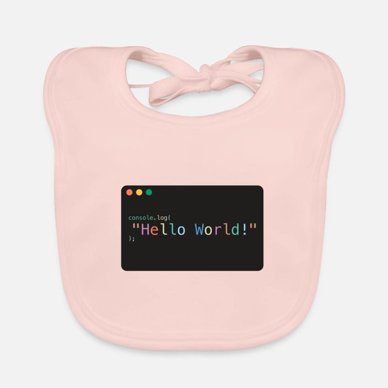 Bonjour Monde JavaScript console.log Bavoir bio Bébé
