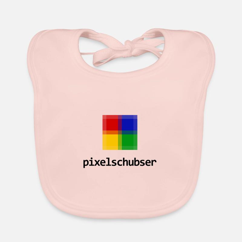 Pixelschubser Nerd IT Grafiker Geschenk Job Fun Baby Bio-Lätzchen