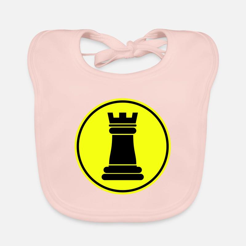 Schachfigur Turm Baby Bio-Lätzchen