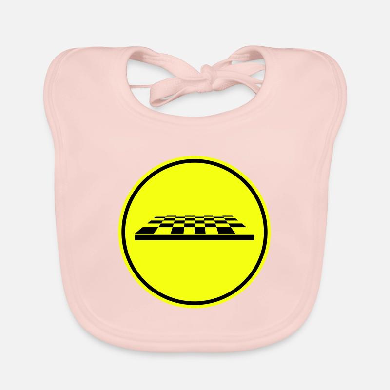 Schachbrett symbol Baby Bio-Lätzchen