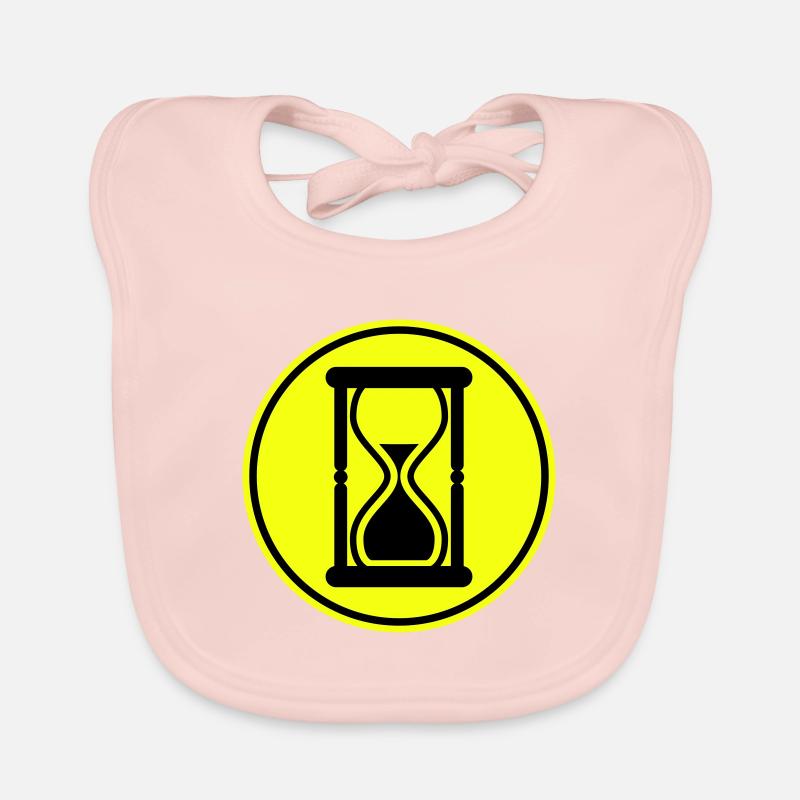 Icône de sablier - Bavoir bio Bébé - rose