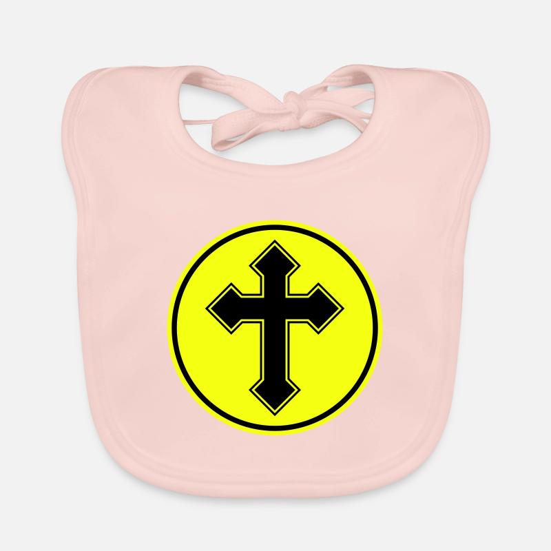 Symbole de croix Bavoir bio Bébé