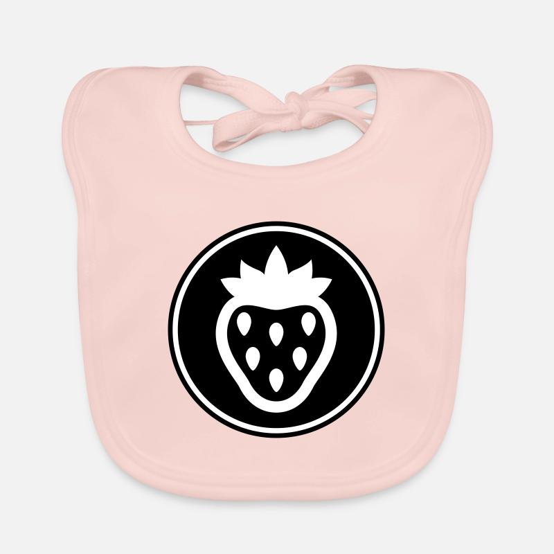 Strawberry Icon Icon Organic Baby Bibs