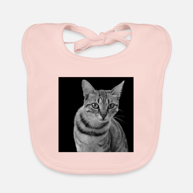 Chat blanc-noir Chat noir et blanc Bavoir bio Bébé
