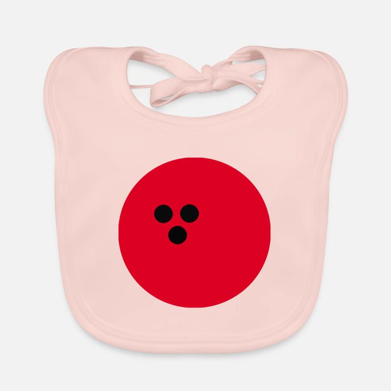 Boule de bowling, bowling rouge Bavoir bio Bébé