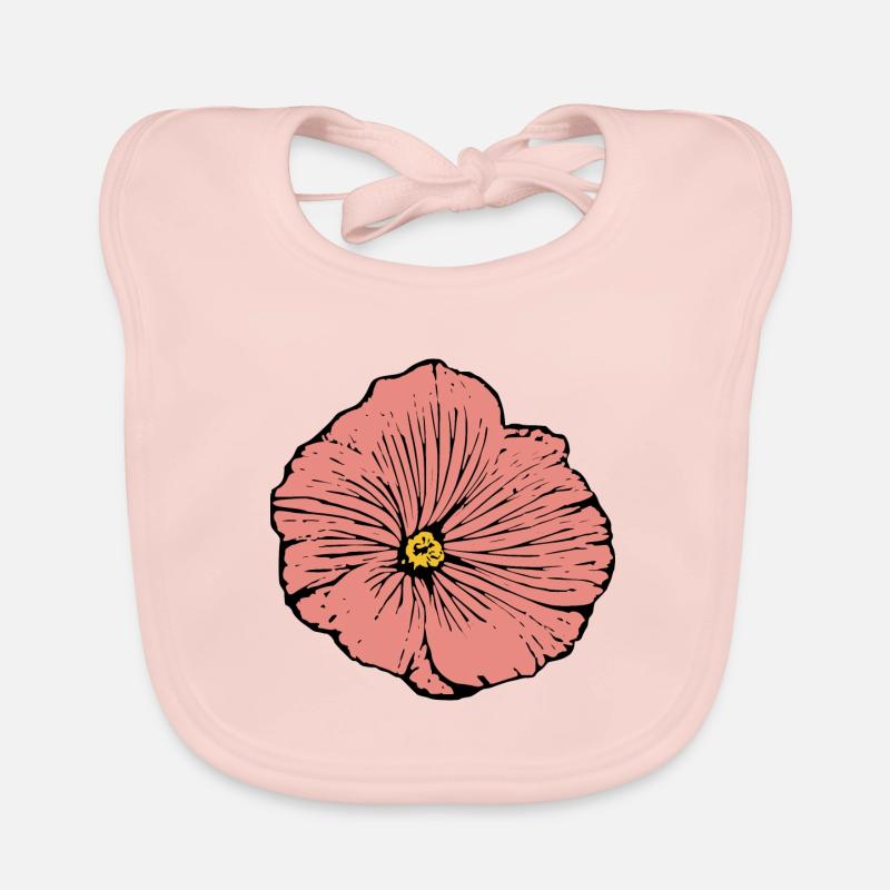Fleur Rose Rose Fleur Fleurs Rose Rose Fleurs Bavoir bio Bébé