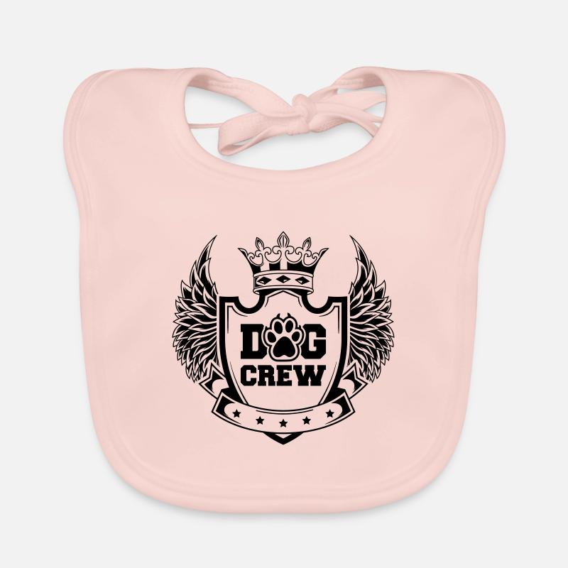 Dog Crew Crest Logo Bavoir bio Bébé