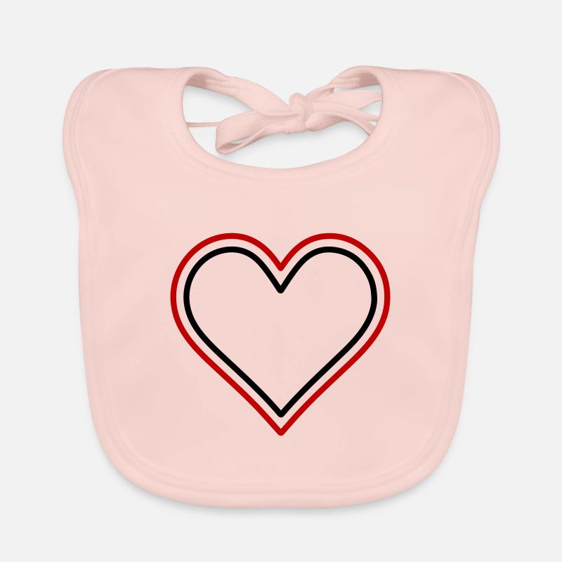 Herz Symbol Design Baby Bio-Lätzchen