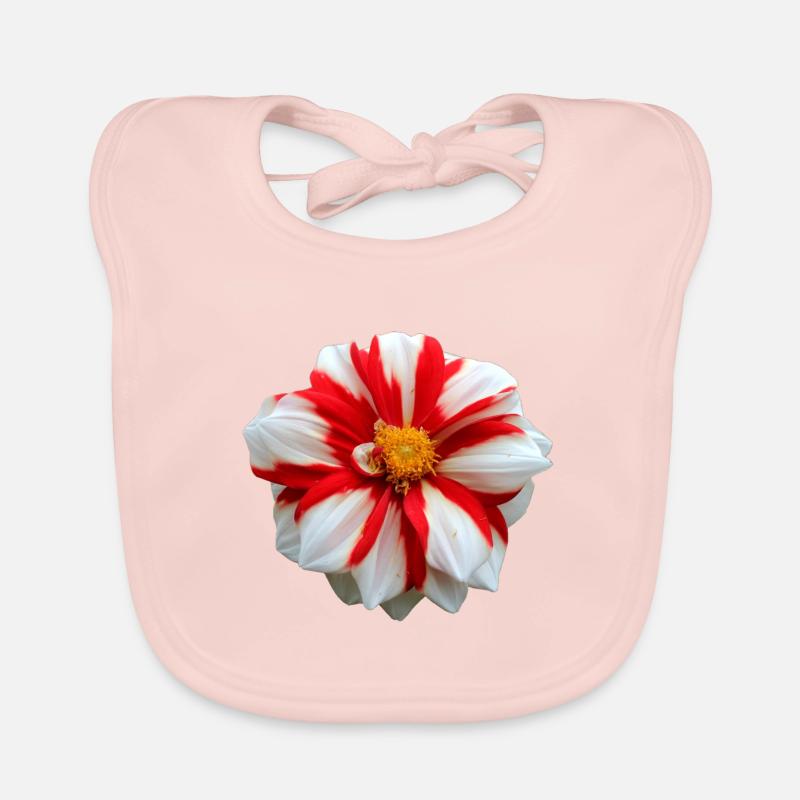 Fleur Blanche Rouge Rouge Fleur Fleurs Rouge Fleurs Blanches Bavoir bio Bébé