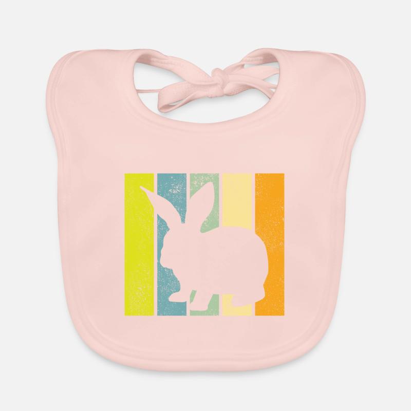 Rabbit Retro Rabbit Easter Gift Organic Baby Bibs