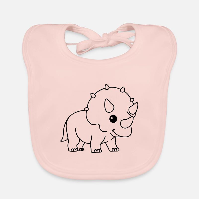 Dinosaurier triceratops Comic Baby Bio-Lätzchen