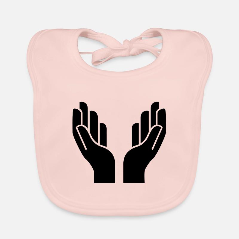 Icône d’icône de mains - Bavoir bio Bébé - rose