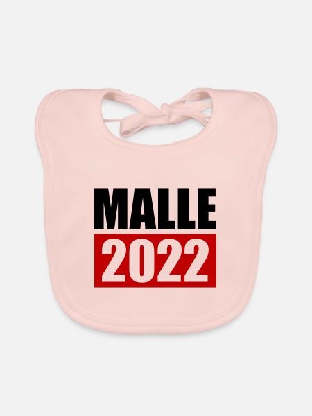 malle 2022 - Bavoir bio Bébé - rose - Devant