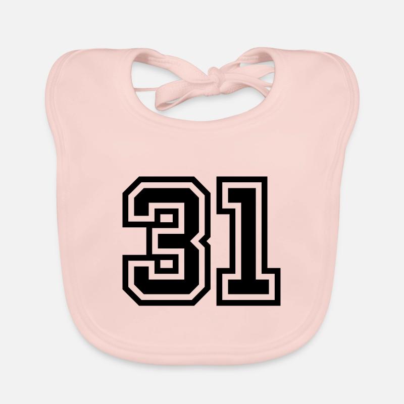 Symbole numérique 31 Bavoir bio Bébé
