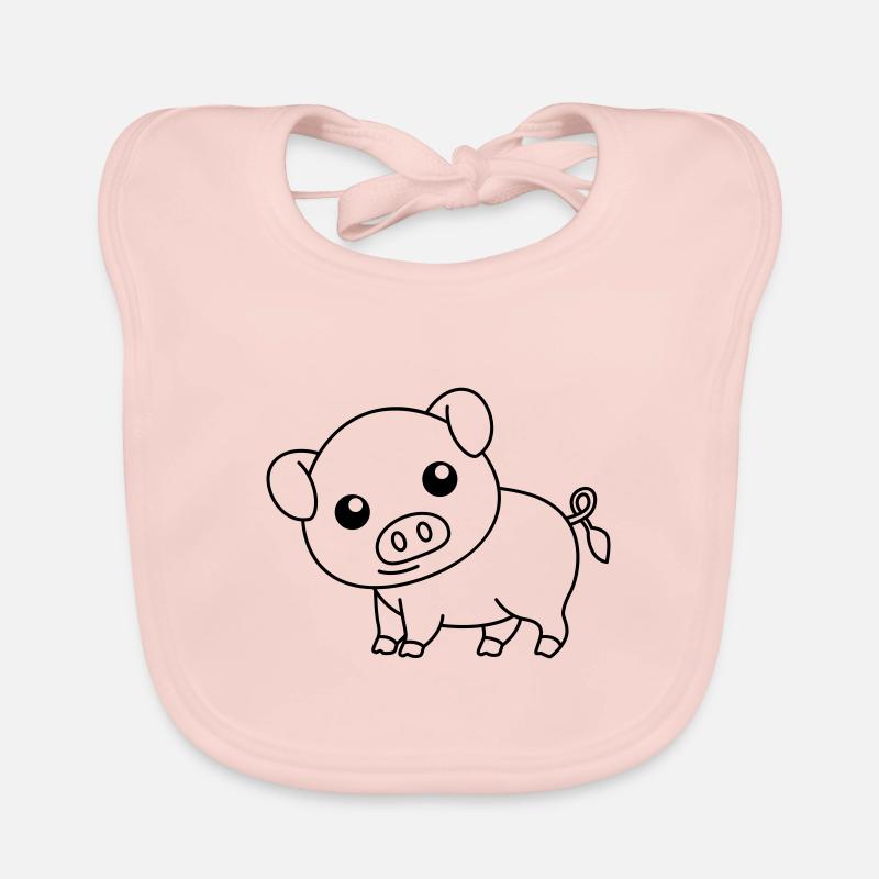 Schwein Comic Tier Baby Bio-Lätzchen