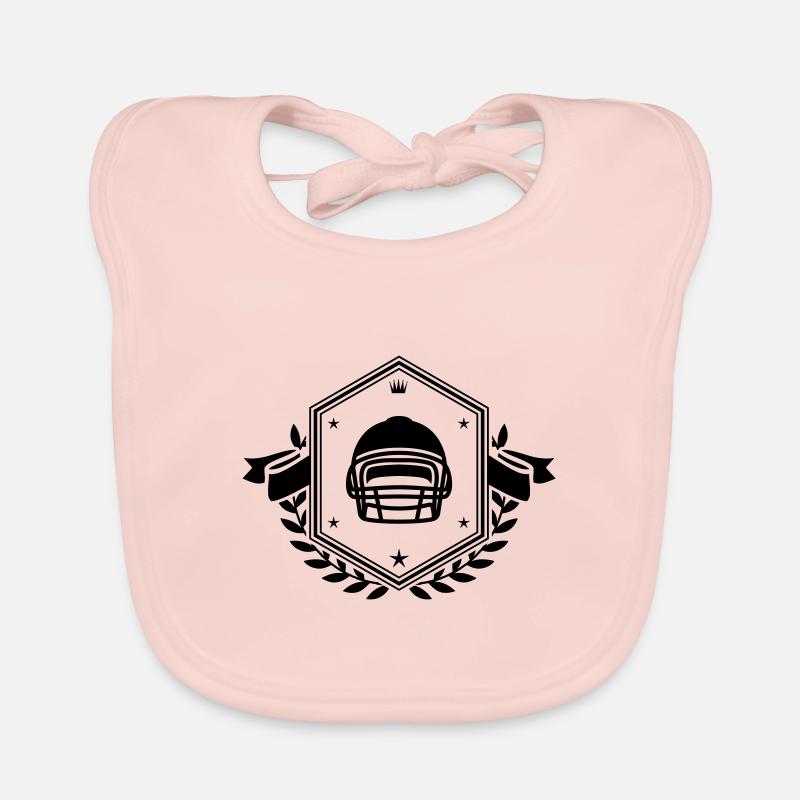 Football Helmet Shield Organic Baby Bibs