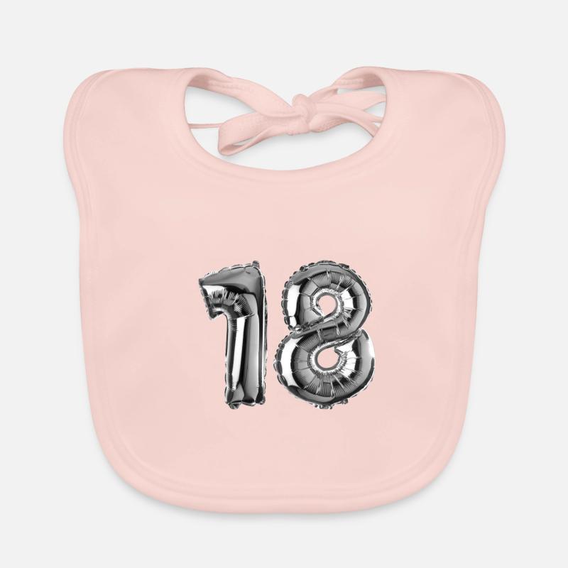 Baloon 18 - Endlich 18 volljährig, ich darf alles! Baby Bio-Lätzchen