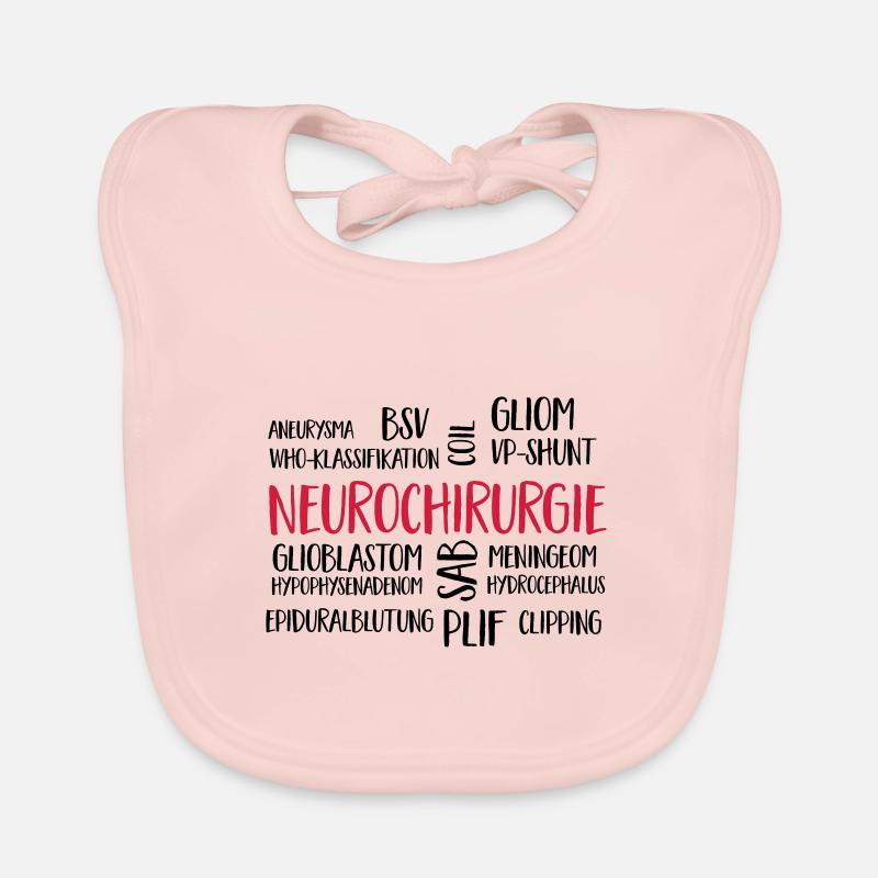 nuage de neurochirurgie - Bavoir bio Bébé - rose