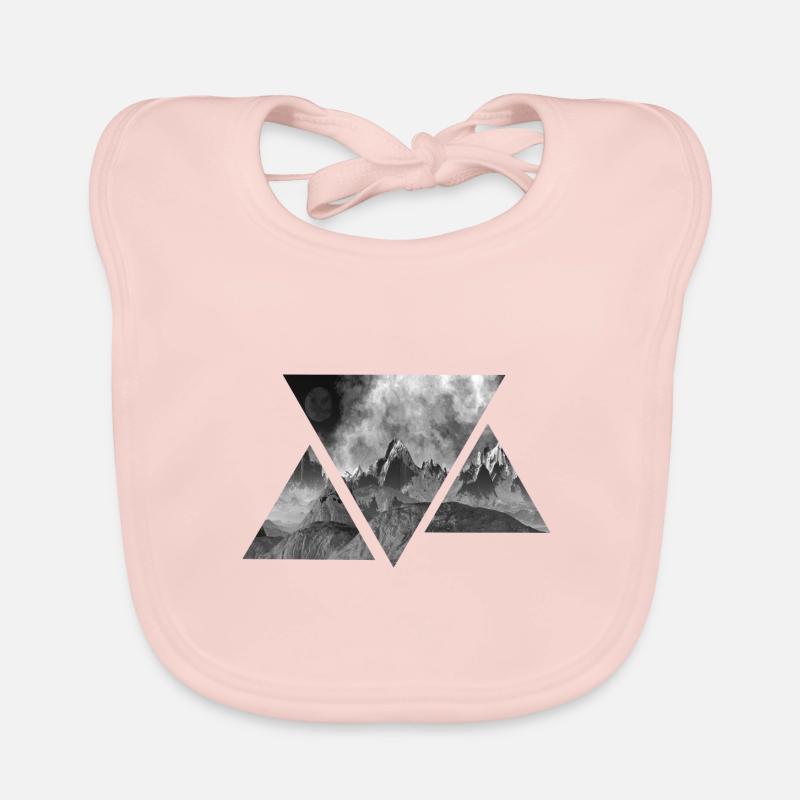 Triangle | Mountains | Landscape | gift idea Organic Baby Bibs