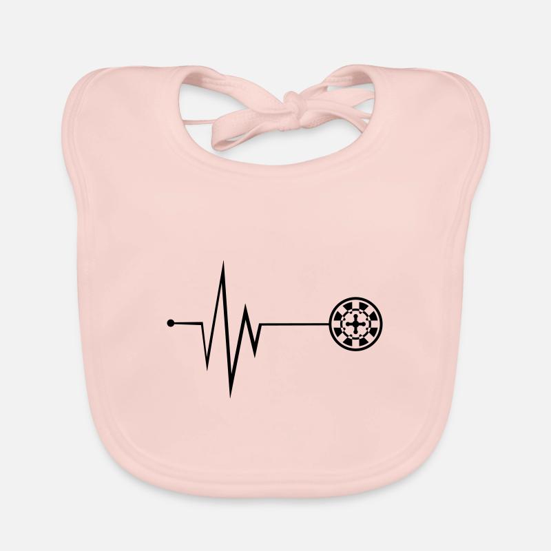 Roulette Pulse Symbol Organic Baby Bibs