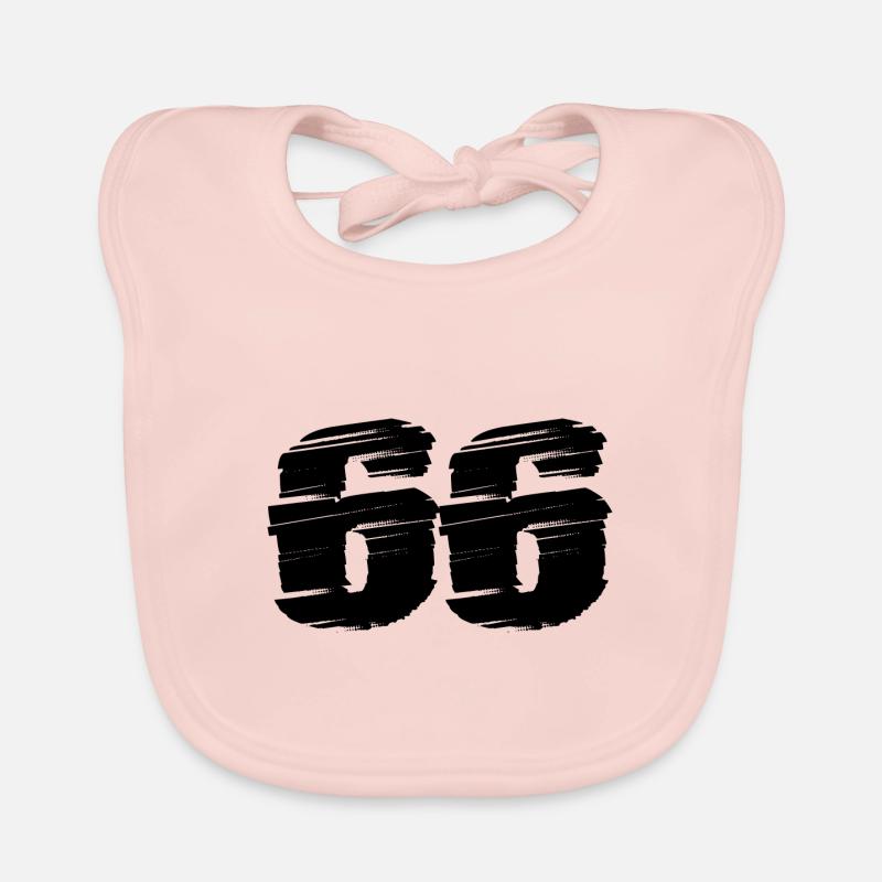 66 Maillot numéro - Bavoir bio Bébé - rose