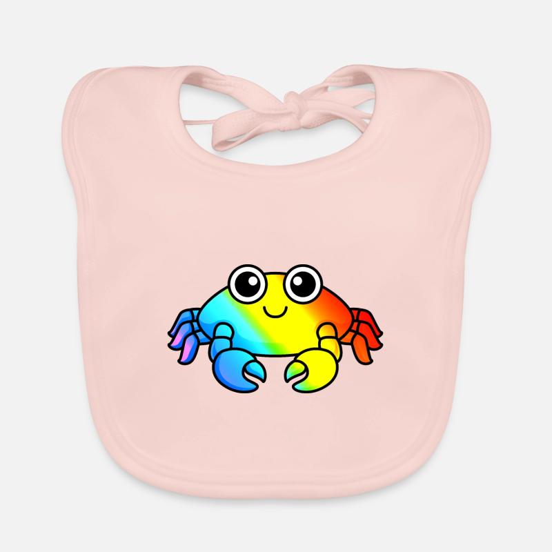 Krabbe Comic Tier Baby Bio-Lätzchen