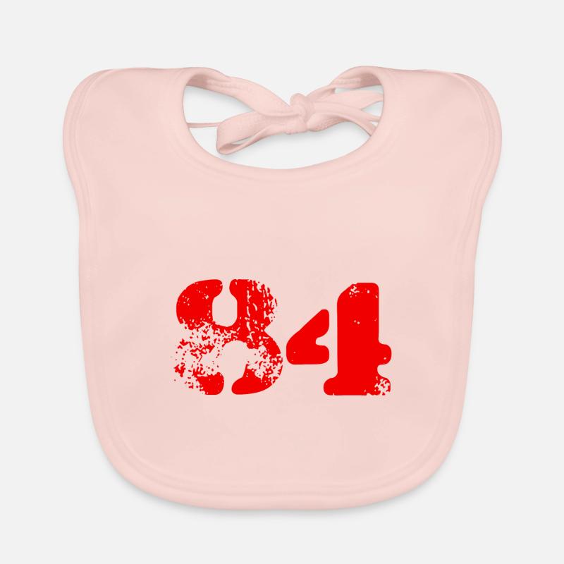 84 number symbol Organic Baby Bibs