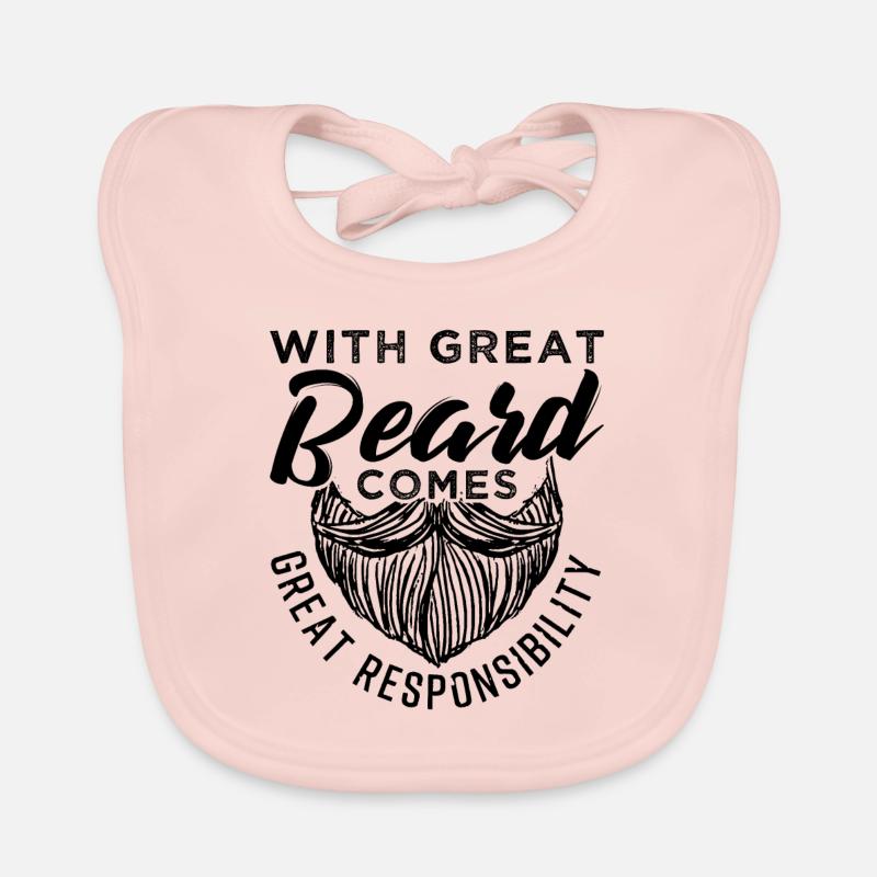 With Great Beard Comes Great Responsibility Gift Baby Bio-Lätzchen