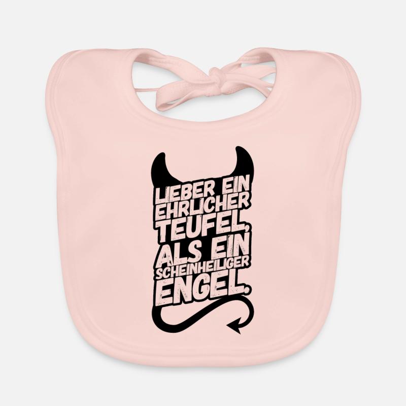 Teufel Spruch Baby Bio-Lätzchen