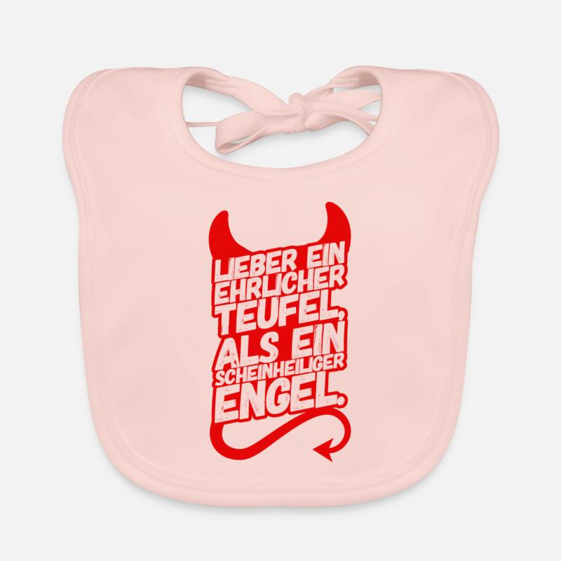 Teufel Engel Spruch Baby Bio-Lätzchen