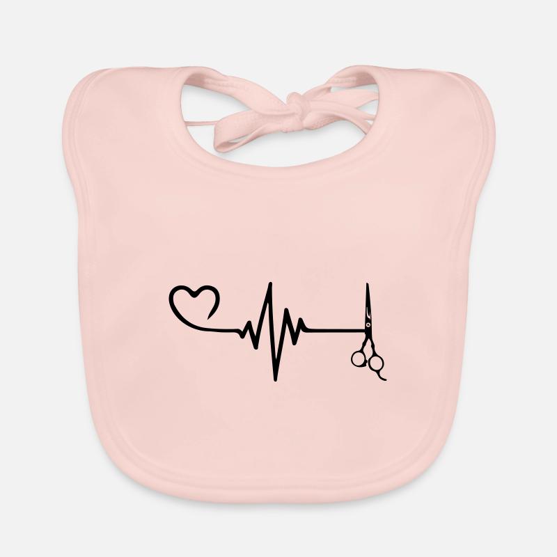 Ciseaux Barbier Pulse Heart Love Bavoir bio Bébé