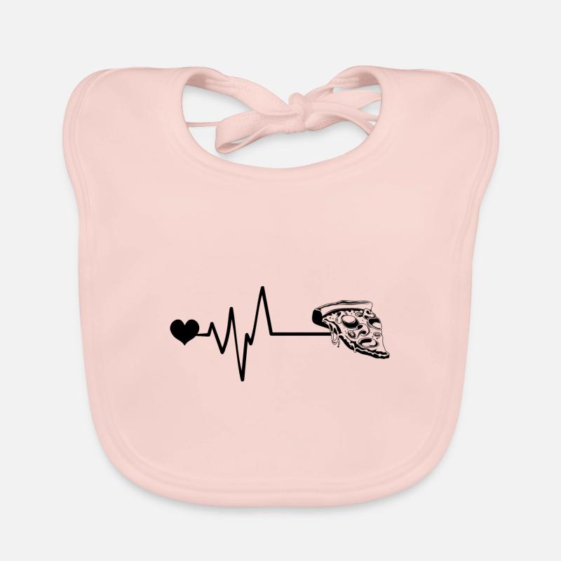 Pizza Pulse Coeur Amour Bavoir bio Bébé
