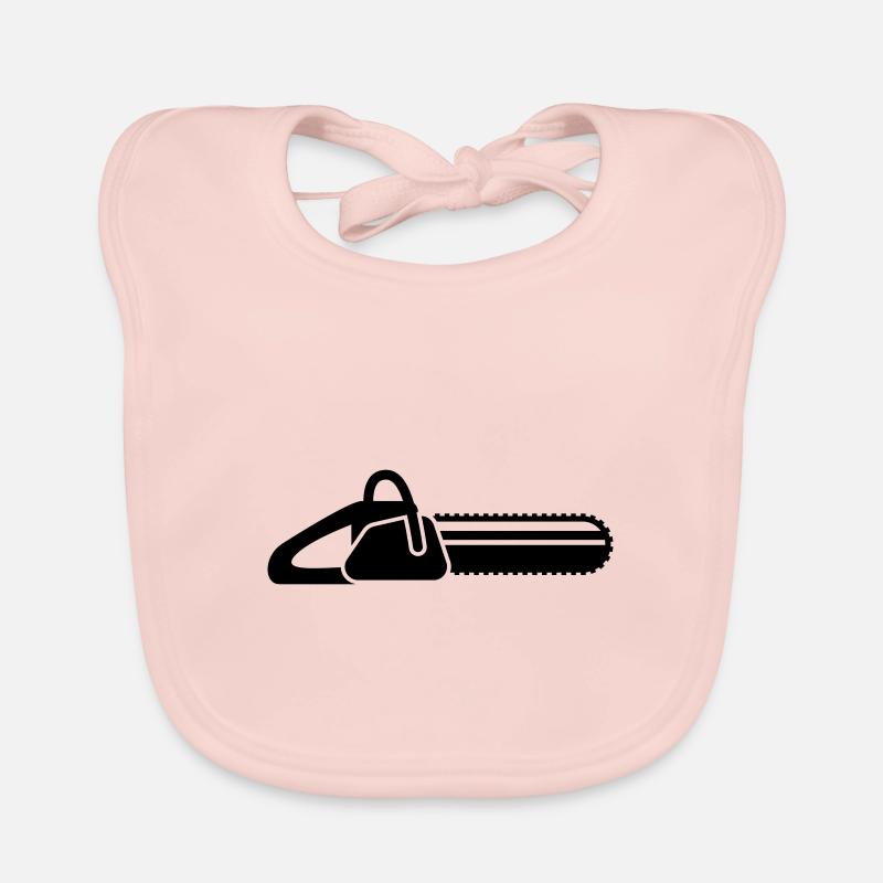 Chainsaw Icon Icon Organic Baby Bibs