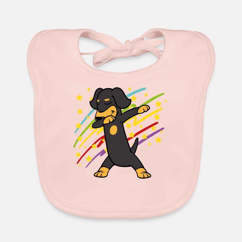 Rétro Vintage Party Disco Dabbing Dab Dack Teckel Bavoir bio Bébé