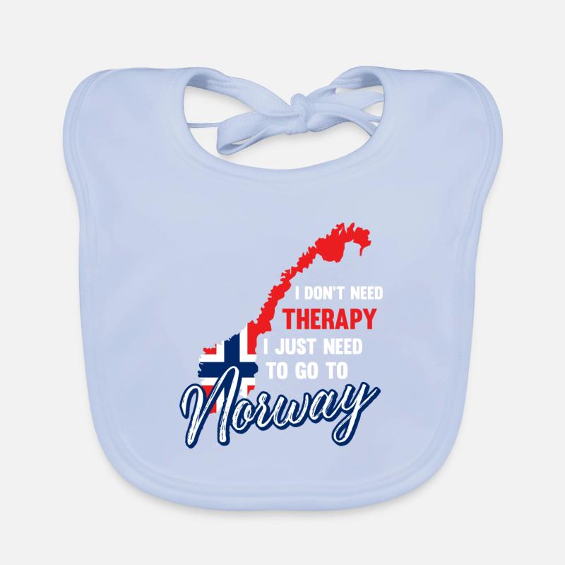 Norway therapy Scandinavia saying gift Organic Baby Bibs
