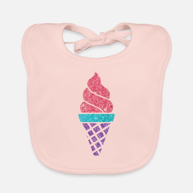 Eiskrem Eis Eiscreme Sommer Spruch Geschenk Baby Bio-Lätzchen