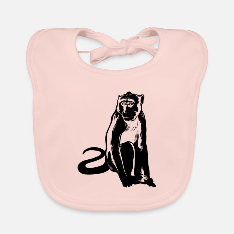 Monkey Monkey Animal Organic Baby Bibs