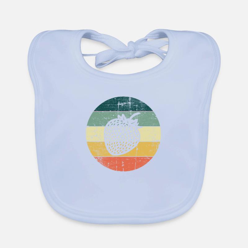 Strawberry Fruit Lover Retro Healthy Gift idea Baby Bio-Lätzchen