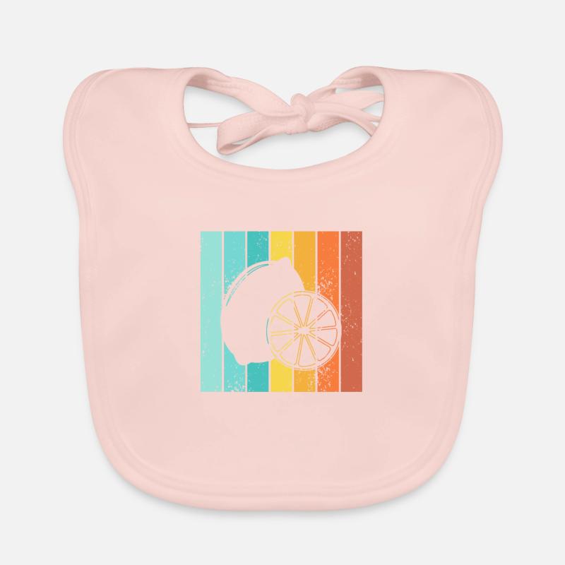 Lemon Fruit Lover Retro Lemonade Gift idea Organic Baby Bibs