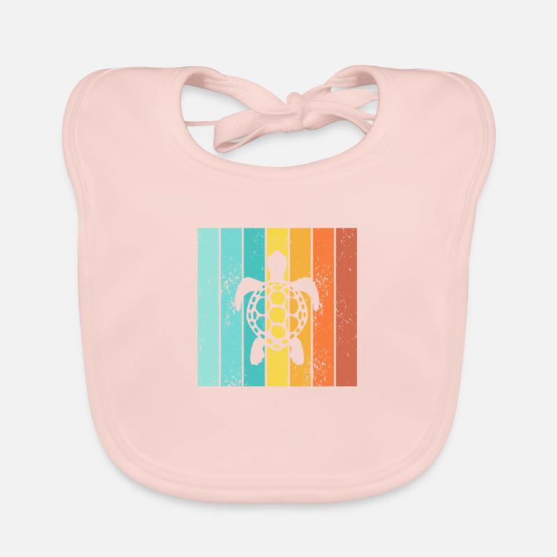 Turtle Retro Animal Sea Reptile Gift idea Baby Bio-Lätzchen