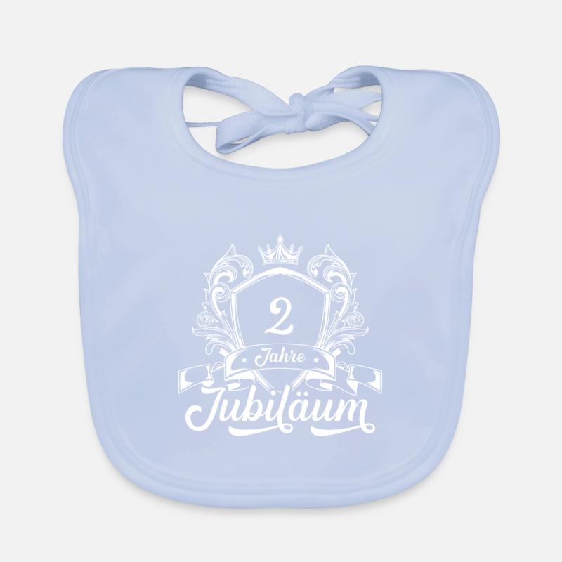 2 Zahl Kranz Baby Bio-Lätzchen