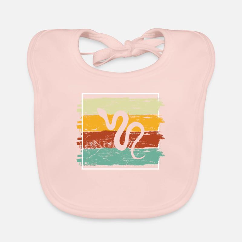 Snake Retro Reptile Python Gift idea Baby Bio-Lätzchen