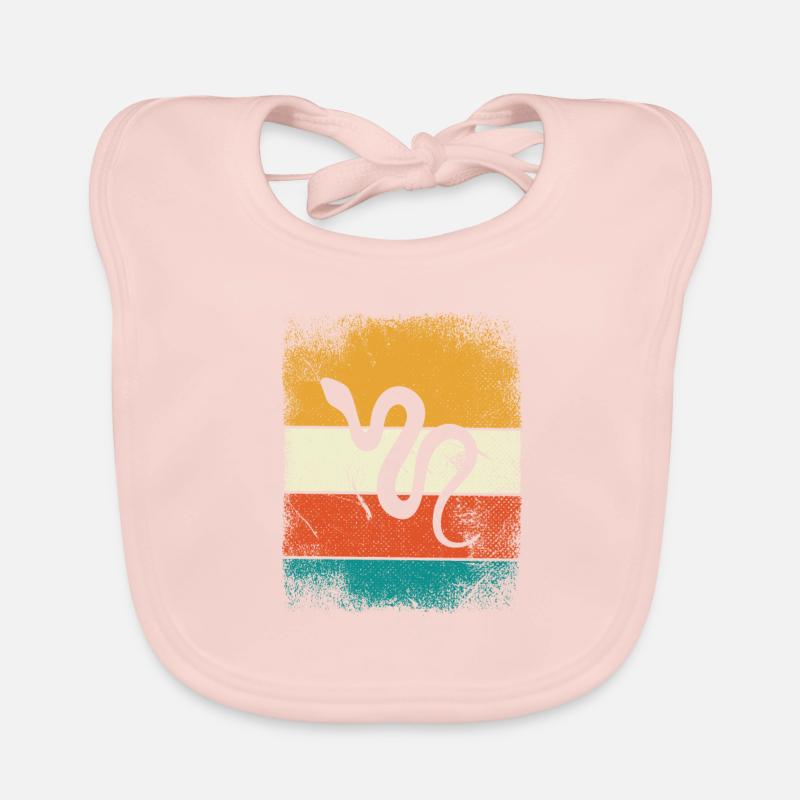 Snake Retro Reptile Python Gift idea Baby Bio-Lätzchen