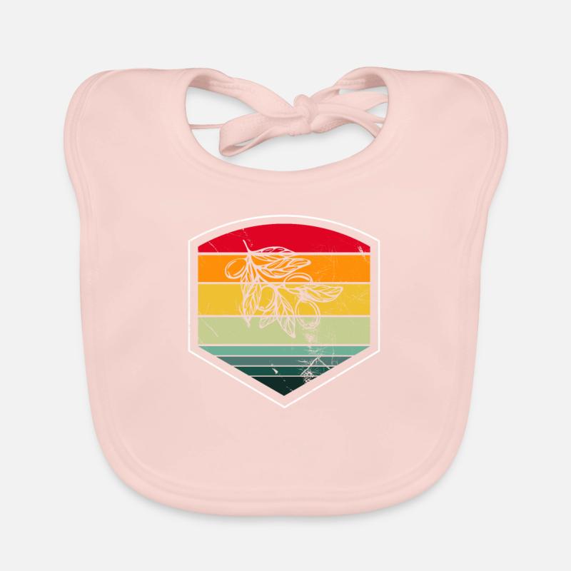 Huile d’olive Retro Vegetarian Idée cadeau Bavoir bio Bébé